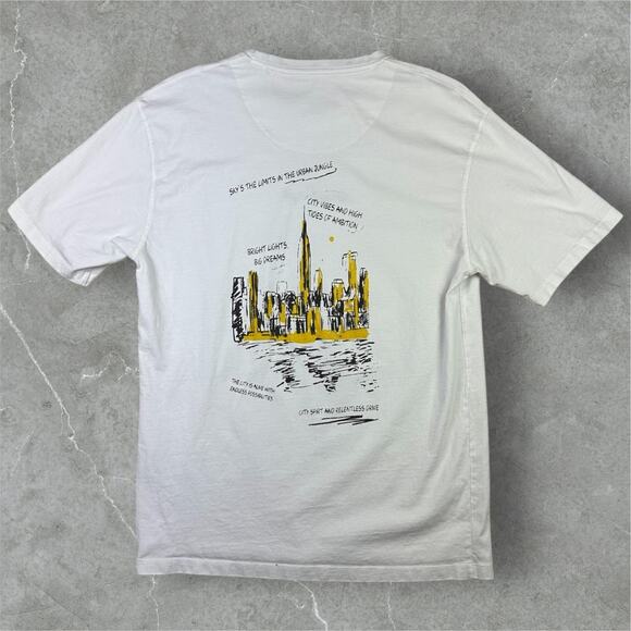 Long Days Denim & Flower Graphic T-Shirt XL - Picture 1 of 5
